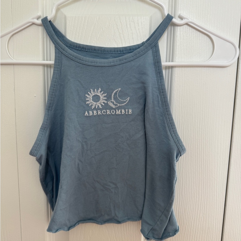 Abercrombie Kids Blue Tank Top with Sun and Moon Design
